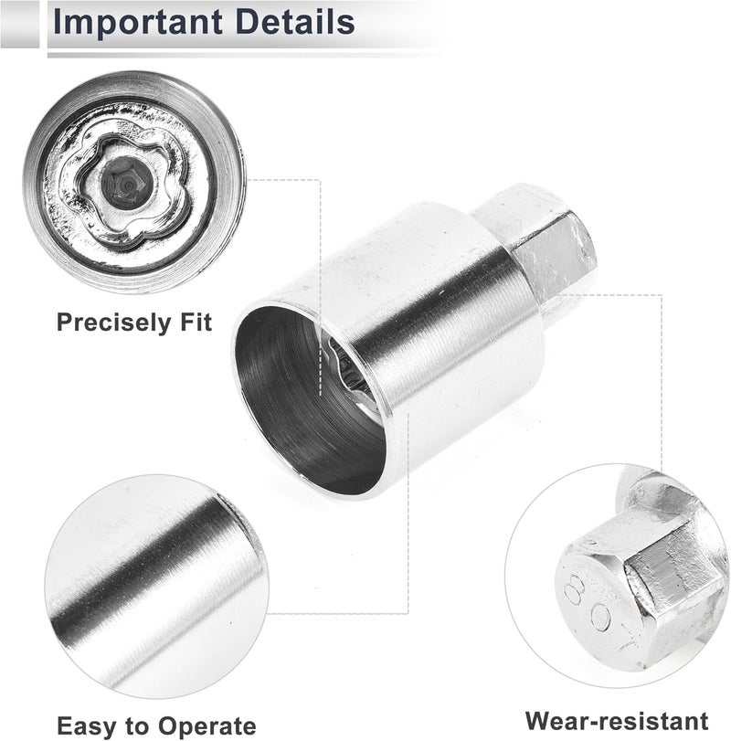 RATCHROLL Wheel Lock Lugnut for Jeep Compass #807 Anti-theft Screw Nut Removal Key Socket 1pc - Image 5